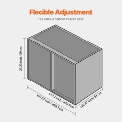 VEVOR Swing Left Blind Corner Cabinet, Pull Out Organizer For 36 Inch Width Blind Cabinet, 2 Tier Height Adjustable Swing Tray, Silver -Vevor GUEST 1ea0deaf 1bc0 45e3 9768 e631943fdb8f