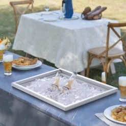 VEVOR Drop In Ice Chest, 21"L X 17"W X 18"H Stainless Steel Ice Cooler, Commercial Ice Bin With Cover, 40 Qt Outdoor Kitchen Ice Bar