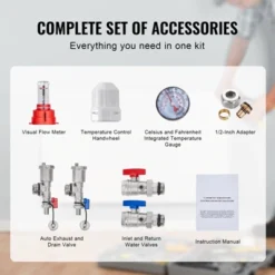 VEVOR 7-Branch Radiant Heat Manifold, 1/2" PEX Tubing Manifold, Stainless Steel PEX Manifold For Hydronic Radiant Floor Heating, Silver -Vevor GUEST 2009465d 0b5b 441b b58e ee083f1708d0