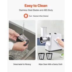 VEVOR Electric Cheese Grater Salad Maker, 200W Salad Shooter, Electric Vegetable Slicer Shredder Chopper For Fruits With 5 Attachments, White -Vevor GUEST 201250e5 66c9 4431 a863 dc9ef770b405