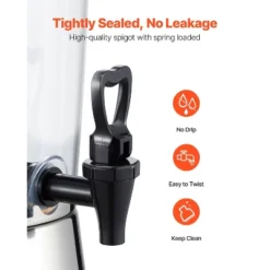 VEVOR Beverage Dispenser, 2.1 Gallon Drink Dispenser For Parties, Stainless Steel + Plastic Juice Dispensers With Spigot Ice Chamber, Silver -Vevor GUEST 20b57043 218d 40cc b5bd f82b4979f81e