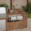 VEVOR Outdoor Kitchen Drawers 30" W X 10" H X 20" D, Horizontal Double BBQ Access Drawers Stainless Steel With Handle, BBQ Island Drawers, Silver