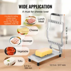VEVOR Cheese Cutter With Wire, 0.39" & 0.78" Cheeser Butter Cutting Blade, Aluminum Alloy Cheese Slicer With 316 Stainless Steel Knife Wire -Vevor GUEST 21046ae9 c4fb 4718 9a04 acda4d7d2220