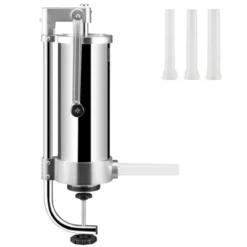 VEVOR Sausage Stuffer, 5LBS/3L Capacity, 304 Stainless Steel Vertical Sausage Stuffer, Sausage Filling Machine With 3 Stuffing Tubes, Silver -Vevor GUEST 210a5382 eab6 46cf 8da0 96cc15d6d4ca