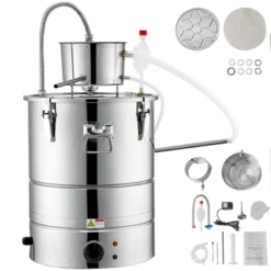VEVOR Alcohol Still, 15 Gal 50L Water Alcohol Distiller Include Stainless Steel Tube & Pump & One-way Exhaust Valve & Thermometer (30-120‚ÑÉ ), Silver 15 VEVOR Alcohol Still, 15 Gal 50L Water Alcohol Distiller Include Stainless Steel Tube & Pump & One-way Exhaust Valve & Thermometer (30-120‚ÑÉ ), Silver -Vevor GUEST 210ff394 9071 454e 901c 13f4f6ed8cec