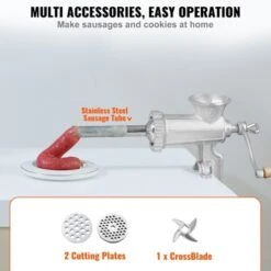VEVOR Manual Meat Grinder, Heavy Duty Cast Iron Hand Meat Grinder With Steel Table Clamp, Meat Mincer Sausage Maker With 1 Cutting Blade -Vevor GUEST 21b52bc6 2b8a 42fa 85e7 0a8d9b3a3376
