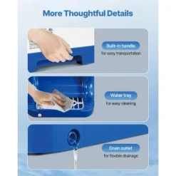 VEVOR Commercial Ice Shaver Crusher, 286lbs Per Hour Electric Snow Cone Maker With 2L Ice Cube Box, 250W 1500RPM Tabletop Shaved Ice Machine, Blue -Vevor GUEST 22ddef42 6d64 414c 9539 f407461a32d3