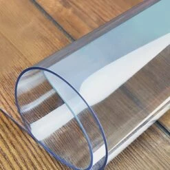 VEVOR Plastic Table Cover, 42"x96"x0.08", Transparent PVC Table Protector, Rectangle Clear Desk Mat, Water Oil Proof Table Cover, Transparent