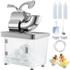 VEVOR 110V Commercial Ice Crusher 440LBS/H, ETL Approved 300W Electric Snow Cone Machine With Dual Blades, Stainless Steel Shaved Ice Machine, Silver 15 VEVOR 110V Commercial Ice Crusher 440LBS/H, ETL Approved 300W Electric Snow Cone Machine With Dual Blades, Stainless Steel Shaved Ice Machine, Silver -Vevor GUEST 235a267f 7f8c 4ed3 ab2b 24b5587bfb8a