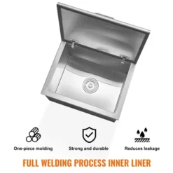 VEVOR Drop In Ice Chest, 20"L X 16"W X 13"H Stainless Steel Ice Cooler, Commercial Ice Bin With Hinged Cover, 40 Qt Outdoor Kitchen Ice Bar 11 VEVOR Drop In Ice Chest, 20"L X 16"W X 13"H Stainless Steel Ice Cooler, Commercial Ice Bin With Hinged Cover, 40 Qt Outdoor Kitchen Ice Bar -Vevor GUEST 23ff7177 e510 4164 8c29 e624ab3b65af