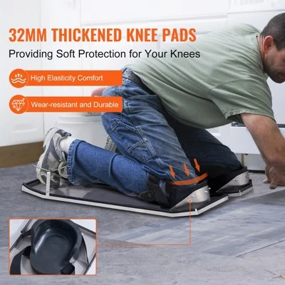 VEVOR Concrete Knee Boards Stainless Steel, 30'' X 10'' Concrete Sliders, Knee Boards For Concrete, Concrete Knee Pads Moving Sliders 2 VEVOR Concrete Knee Boards Stainless Steel, 30'' X 10'' Concrete Sliders, Knee Boards For Concrete, Concrete Knee Pads Moving Sliders - Image 2