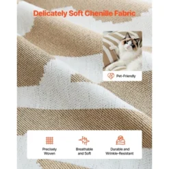 VEVOR Couch Cover, 117.72 X 71.26 Inch Boho Sofa Covers, Anti-Slip Chenille Cushion Protector For Sectional Sofa, Scratch-Resistant, Khaki -Vevor GUEST 2414ee29 73cf 4e22 879b d447d5c68ad2