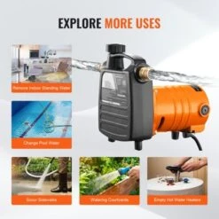 VEVOR Cast Iron Water Transfer Pump, 115V AC 1600 GPH 1/2HP, Portable Electric Utility Pump With Carbon Brush, Black+Orange -Vevor GUEST 2418e58d 00c0 407d ba32 23b60104b62c