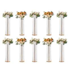 VEVOR 10PCS 35.43inchTall Crystal Wedding Flowers Stand,Luxurious Centerpieces Flower Vases Crystal Gold Vase Metal,Perfect For T-stage Wedding Party -Vevor GUEST 24818f71 2a0e 4c8a 87cf 8653c809c02e