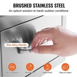 VEVOR 14x8.5Inch Outdoor Kitchen Drawers Stainless Steel, Flush Mount Double Drawers,14W X 8.5H X 23D Inch,with Stainless Steel Handle,Silver -Vevor GUEST 25168c11 fd72 479e bf76 d87d4b8484a1