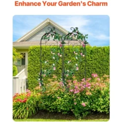 VEVOR Garden Trellis For Climbing Plants, 60 X 15 In, 2 Packs Rustproof Metal Garden Flower Trellis, Outdoor Climbing Rose Trellis Cucumbers Support 10 VEVOR Garden Trellis For Climbing Plants, 60 X 15 In, 2 Packs Rustproof Metal Garden Flower Trellis, Outdoor Climbing Rose Trellis Cucumbers Support -Vevor GUEST 2532ea5f 3ee6 4a21 ae9e 9e9b2453d199