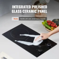 VEVOR Electric Cooktop, 12 Inch 2 Burners Built-in Electric Stove Top, 3000W Ceramic Top Radiant Cooktop, With Glass Panel, Knob Control -Vevor GUEST 253b6f7a f177 4b1c 8091 5a135546c7e2