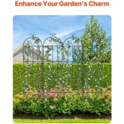 VEVOR Garden Trellis For Climbing Plants, 87 X 20 In, 4 Packs Rustproof Metal Garden Flower Trellis, Outdoor Climbing Rose Trellis Cucumbers Support 10 VEVOR Garden Trellis For Climbing Plants, 87 X 20 In, 4 Packs Rustproof Metal Garden Flower Trellis, Outdoor Climbing Rose Trellis Cucumbers Support -Vevor GUEST 258b5880 f955 4200 8ea1 f844dba44e95