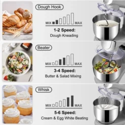 VEVOR 6 In 1 Stand Mixer, 450W Multifunctional Electric Mixer With Tilt-Head, 6 Speeds And LCD Screen Timing, 7.4Qt Stainless Bowl, Dough Hook -Vevor GUEST 2740fdf3 ee51 4ee7 b337 1869a7157342