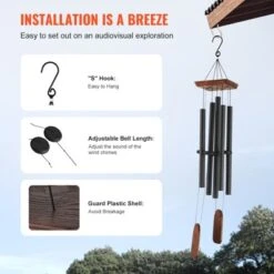 VEVOR Wind Chimes For Outside, 48 In, Deep Tone Wind Chimes With 5 Tubes, Unique Large Memorial Wind Chimes For Anniversary, Black 13 VEVOR Wind Chimes For Outside, 48 In, Deep Tone Wind Chimes With 5 Tubes, Unique Large Memorial Wind Chimes For Anniversary, Black -Vevor GUEST 27bc6aa3 2f83 47a5 b84e 2d64fe4c7141