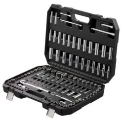 VEVOR Socket Set, 1/4" And 3/8" Drive Socket And Ratchet Set, 6-Point Socket Opening, 106 Pcs Tool Set SAE And Metric, Deep And Standard Sockets Black 15 VEVOR Socket Set, 1/4" And 3/8" Drive Socket And Ratchet Set, 6-Point Socket Opening, 106 Pcs Tool Set SAE And Metric, Deep And Standard Sockets Black -Vevor GUEST 27ef271c 7c9f 4f52 bfa5 125ae145d9fb