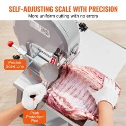 VEVOR Electric Meat Bandsaw, 1500W Stainless Steel Vertical Bone Sawing Machine, Workbeach 19.3" X 15", 0.16-7.9 Inch Cutting Thickness, Silver -Vevor GUEST 285a4586 79ed 4069 a56a a956e7facf90