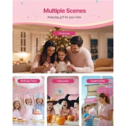 VEVOR Electric Cotton Candy Machine, 1000W Commercial Candy Floss Maker With 20.5 In Stainless Steel Bowl, Sugar Scoop, And Drawer, Pink -Vevor GUEST 28717aa3 9cad 4d1b be5f db66831e735e