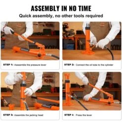 12 Ton Porta Power Kit, Hydraulic Ram With Pump With 4.6 Ft/1.4 M Oil Hose, Portable Hydraulic Jack With Storage Case For Automotive,Garage(26455 LBS) -Vevor GUEST 288d3a4d 2202 4919 9d49 0ed39b9a8582