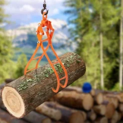 VEVOR Timber Claw Hook, 36 Inch 4 Claw Log Grapple For Logging Tongs, Swivel Steel Log Lifting Tongs, Eagle Claws Design With 3307 Lbs/1500 Kg