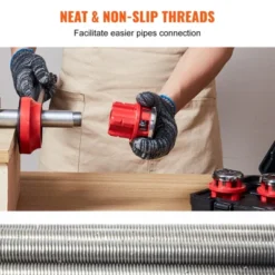 VEVOR Ratchet Pipe Threader Kit, 1/2" NPT, 3/4" NPT, 1" NPT Manual Ratcheting Pipe Threader, Portable Pipe Threading Tool Set, Red 12 VEVOR Ratchet Pipe Threader Kit, 1/2" NPT, 3/4" NPT, 1" NPT Manual Ratcheting Pipe Threader, Portable Pipe Threading Tool Set, Red -Vevor GUEST 29a08098 5c30 4ba6 b9b5 73ef18bd9819
