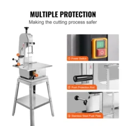 VEVOR Electric Meat Saw, 850W Stainless Vertical Cutter, 19.1"x15" Workbench, 7.09" Cutting Thickness, Includes 5 Blades -Vevor GUEST 29dc1f3a def6 4879 b1b5 a4c11e0e74a5