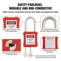 VEVOR Electrical Lockout Tagout Kit, 47 PCS Safety Loto Kit Includes Padlocks, Hasps, Tags, Nylon Ties, Plug Lockouts, Circuit Breaker Lockouts -Vevor GUEST 2aca115b 0705 4e4f a0b6 f1f37dfdb059
