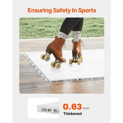 VEVOR Dryland Tiles For Hockey Floor Mat, 12 X 12 In 8 Pcs Interlocking Versatile Training Surface, Dance Floor Tiles, Hockey Training Equipment 3 VEVOR Dryland Tiles For Hockey Floor Mat, 12 X 12 In 8 Pcs Interlocking Versatile Training Surface, Dance Floor Tiles, Hockey Training Equipment - Image 3