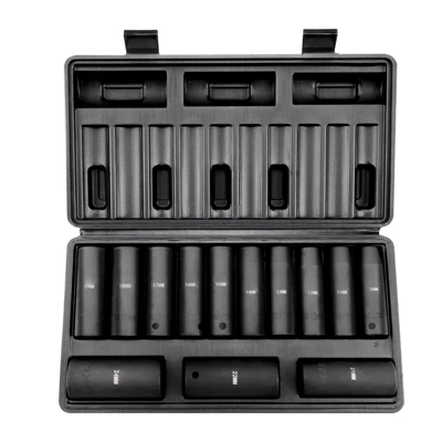 VEVOR 1/2" Drive Impact Socket Set, 13 Piece Deep Socket Set Metric 10-24mm, 6 Point CR-V Alloy Steel For Auto Repair, Easy-to-Read Size Markings 8 VEVOR 1/2" Drive Impact Socket Set, 13 Piece Deep Socket Set Metric 10-24mm, 6 Point CR-V Alloy Steel For Auto Repair, Easy-to-Read Size Markings - Image 8