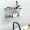 VEVOR 8.6" X 30" Stainless Steel Shelf, Wall Mounted Floating Shelving With Backsplash, 44 Lbs Load Capacity Commercial Shelves