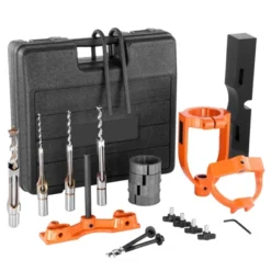 VEVOR Mortising Attachment For Drill Press, 4 Model Drills Square Hole Chisel Set, Bench Drill Locator Set Mortise And Tenon Tools, Orange -Vevor GUEST 2c4b9aa8 98a7 4e76 839d 7c3509376420