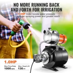 VEVOR 1 HP Shallow Well Pump With Pressure Tank, 1000 GPH, Automatic Irrigation Water Booster Pump With 130 Ft Head Lift 20/40 PSI Pressure, Black 9 VEVOR 1 HP Shallow Well Pump With Pressure Tank, 1000 GPH, Automatic Irrigation Water Booster Pump With 130 Ft Head Lift 20/40 PSI Pressure, Black -Vevor GUEST 2cf9cdb6 31f5 451d 9415 5b8b23f7a45a