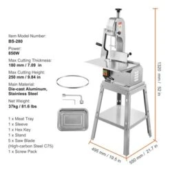 VEVOR Electric Meat Saw, 850W Stainless Vertical Cutter, 19.1"x15" Workbench, 7.09" Cutting Thickness, Includes 5 Blades -Vevor GUEST 2d09c433 c219 4f4c b691 7427ae5354a2