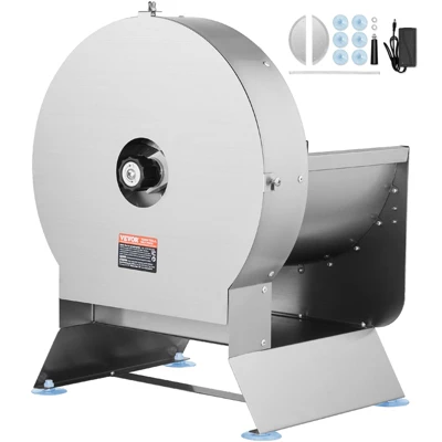 VEVOR Electric Vegetable Slicer, 0-0.5"/0-12mm Thickness Adjustable Commercial Slicer Machine, Convertible To Manual, Stainless Steel 8 VEVOR Electric Vegetable Slicer, 0-0.5"/0-12mm Thickness Adjustable Commercial Slicer Machine, Convertible To Manual, Stainless Steel - Image 8
