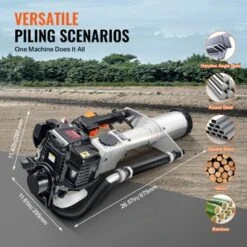 VEVOR 37.77cc Gas-Powered T Post Driver, 4-Stroke Engine Gasoline Fence Piling Pounder, With 3 Post Driving Head(45/55/88 Mm) , Silver 13 VEVOR 37.77cc Gas-Powered T Post Driver, 4-Stroke Engine Gasoline Fence Piling Pounder, With 3 Post Driving Head(45/55/88 Mm) , Silver -Vevor GUEST 2dafecf5 9382 40be a3f4 5b42a451024b
