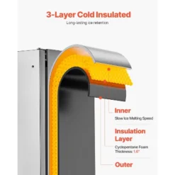 VEVOR Undercounter Built-in Ice Maker, 66 Lbs/Day Under Counter Nugget Ice Maker Machine With Reversible Door Stainless Steel, Silver 11 VEVOR Undercounter Built-in Ice Maker, 66 Lbs/Day Under Counter Nugget Ice Maker Machine With Reversible Door Stainless Steel, Silver -Vevor GUEST 2e11b8ca 5963 4d45 a4e5 4ac7b8788799