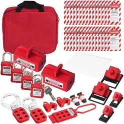 VEVOR Electrical Lockout Tagout Kit, 47 PCS Safety Loto Kit Includes Padlocks, Hasps, Tags, Nylon Ties, Plug Lockouts, Circuit Breaker Lockouts -Vevor GUEST 2e3c11e1 517f 4fe4 ab9b 38f8141019ba