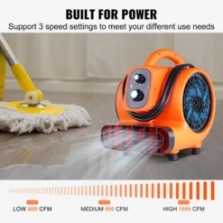 VEVOR Floor Blower, 1/4 HP, 1000 CFM Air Mover For Drying And Cooling, Portable Carpet Dryer Fan With 4 Blowing Angles And Time Function -Vevor GUEST 2e6ca756 88a1 4851 a27a e4f917272c9a
