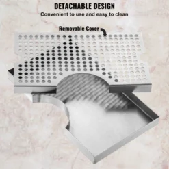 VEVOR Kegerator Beer Drip Tray, 304 Stainless Steel Keg Drip Trays With 4 Non-Slip Rubber Pads And Detachable Cover -Vevor GUEST 2fb77625 4590 4c15 b717 b13cbe14aa3f