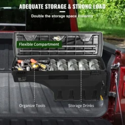 VEVOR Truck Bed Storage Box, Lockable Lid, Waterproof ABS Wheel Well Tool Box 6.6 Gal/20 L With Password Padlock, Compatible With Dodge Ram 1500 -Vevor GUEST 305206fe ada2 45aa b0f8 9f587ed86ae3