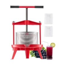 VEVOR 2.38 Gal/9L Fruit Wine Press, Stainless Steel Basket With Cross-beam And Triangular Structure, Manual Juice Maker, Red -Vevor GUEST 312e956a 5345 42ab 91b7 6cceade8ad2a