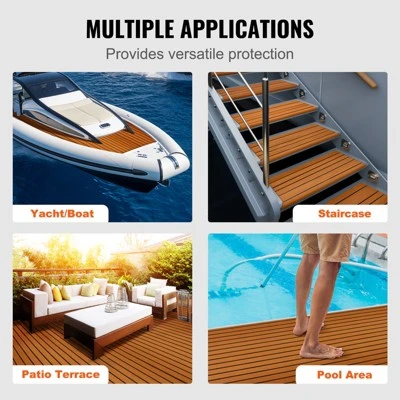 VEVOR Boat Flooring, EVA Foam Boat Decking 94.5" X 35.4", Non-Slip Self-Adhesive Flooring, 23.2 Sq.ft Marine Carpet For Boats, Yacht, Pontoon BLUE 6 VEVOR Boat Flooring, EVA Foam Boat Decking 94.5" X 35.4", Non-Slip Self-Adhesive Flooring, 23.2 Sq.ft Marine Carpet For Boats, Yacht, Pontoon BLUE - Image 6