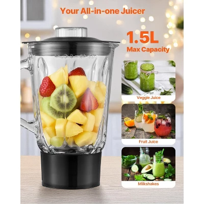 VEVOR 3-in-1 Multifunctional Stand Mixer, 6QT Stainless Steel Bowl, 660W 6+P Speeds Tilt-head Food Mixer, Black 6 VEVOR 3-in-1 Multifunctional Stand Mixer, 6QT Stainless Steel Bowl, 660W 6+P Speeds Tilt-head Food Mixer, Black - Image 6