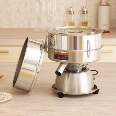 VEVOR Automatic Electric Vibrating Sieve, Stainless Steel Sifter Shaker Machine With 40+60 Mesh, 45W Automatic Powder Sifter Machine Countertop 1 VEVOR Automatic Electric Vibrating Sieve, Stainless Steel Sifter Shaker Machine With 40+60 Mesh, 45W Automatic Powder Sifter Machine Countertop