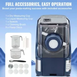 VEVOR Electric Pasta Maker, 150W Automatic Noodle Maker Machine With 8 Pasta Shapes, 4 Intelligent Modes, 500g Flour Capacity Pasta Maker Machine -Vevor GUEST 32930cfc 0ccd 488a baf8 df09b5ded57c